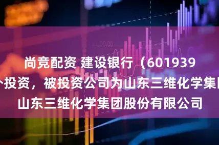 尚竞配资 建设银行（601939）新增一起对外投资，被投资公司为山东三维化学集团股份有限公司